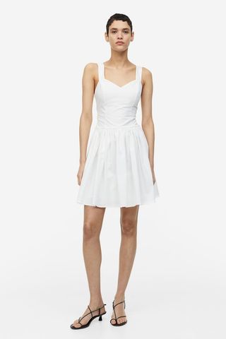 H&M + Tie-Detail Cotton Dress