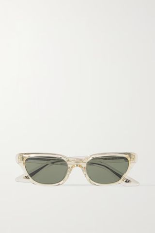 Oliver Peoples x Khaite + Cat-Eye Acetate and Silver-Tone Sunglasses