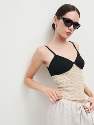 Reformation + Lee Cotton Sweater Tank