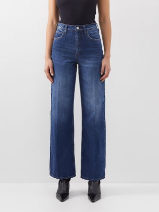 Frame + Le High and Tight Wide-Leg Jeans