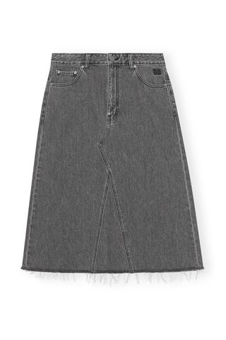 Ganni + Re-Cut Denim Midi Skirt