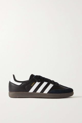 Adidas Originals + Samba Og Suede-Trimmed Leather Sneakers