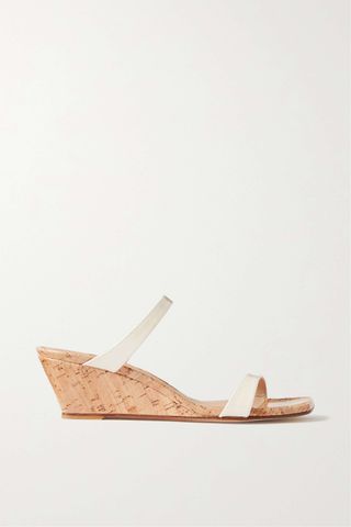 Stuart Weitzman + Aleena Patent-Leather Wedge Sandals