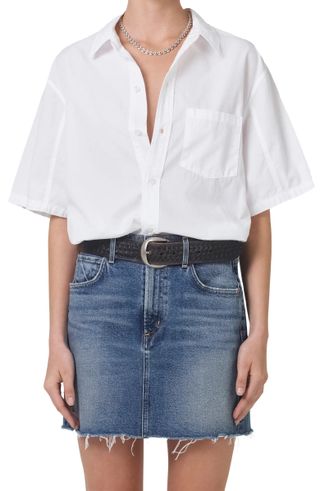 Citizens of Humanity + Kayla Short Sleeve Button-Up Top