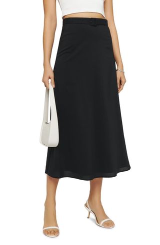 Reformation + Falcon Belted A-Line Skirt