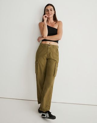 Madewell + Garment-Dyed Low-Slung Straight Cargo Pants