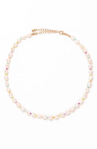 Petit Moments + Rainbow Freshwater Pearl Necklace