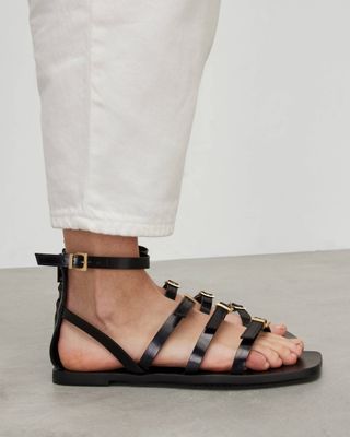 AllSaints + Lore Leather Gladiator Sandals