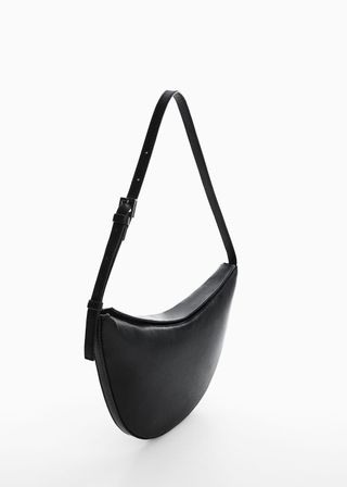 Mango + Leather Shoulder Bag
