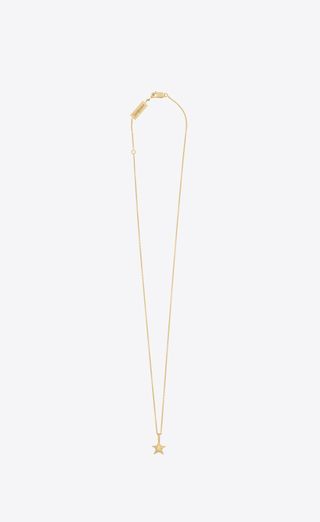 Saint Laurent + Star Pendant Necklace in 18k Yellow Gold