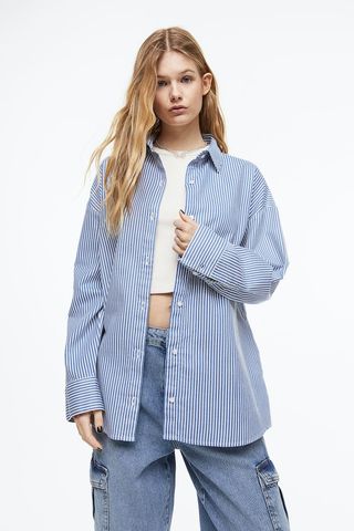 H&M + Oversized Cotton Overshirt