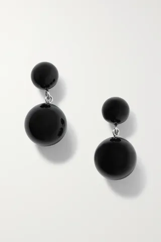 Sophie Buhai + Everyday Boules Small Silver Onyx Earrings