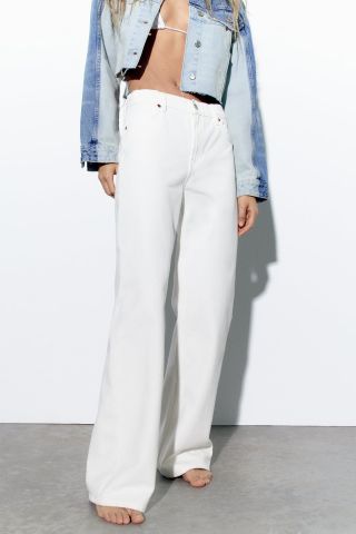 Zara + TRD Mid-Rise Wide Leg Baggy Jeans