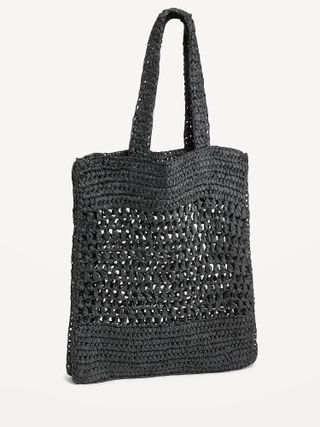Old Navy + Straw-Paper Crochet Tote Bag for Women