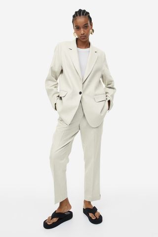 H&M + Linen-Blend Blazer