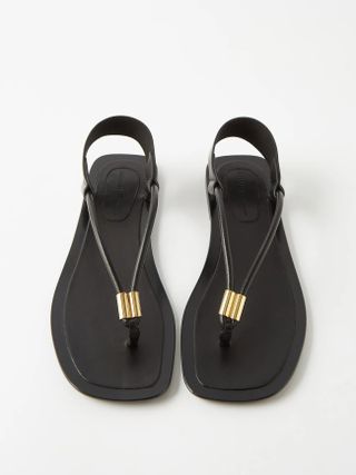 Khaite + Devoe Leather Sandals
