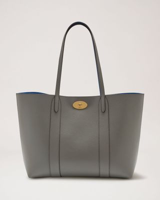 Mulberry + Bayswater Tote Charcoal Small Classic Grain