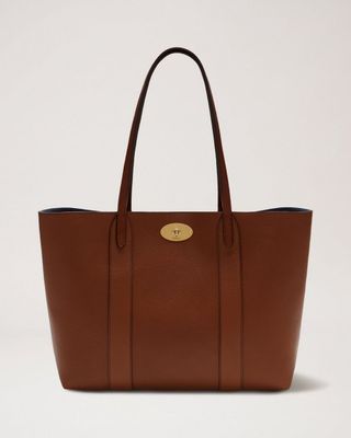 Mulberry + Bayswater Tote Oak Small Classic Grain Leather