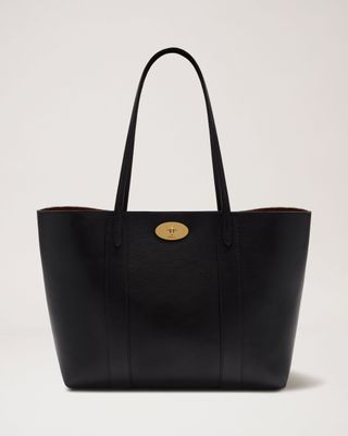 Mulberry + Bayswater Tote Black Small Classic Grain