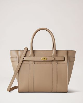 Mulberry + Small Zipped Bayswater Maple Silky Calf