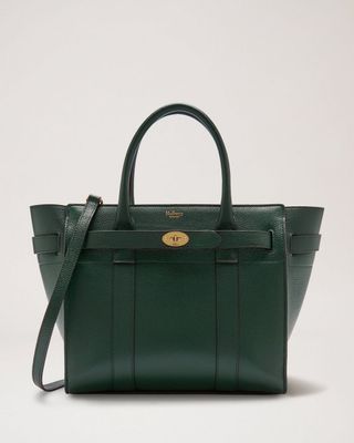 Mulberry + Small Zipped Bayswater Mulberry Grain Small Classic