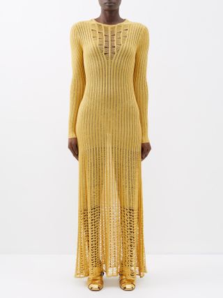 Gabriela Hearst + Maia Ribbed-Knit Maxi Dress