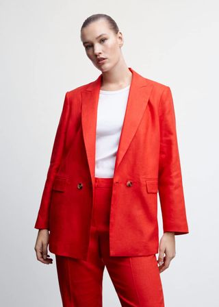 Mango + Blazer Suit 100% Linen