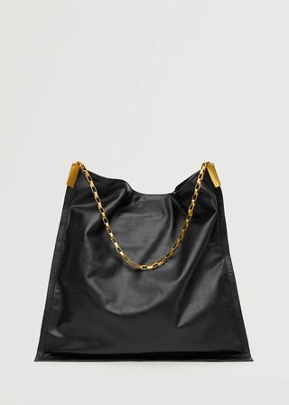 Mango + Chain Leather Bag