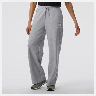 New Balance + Essentials Stacked Logo French Terry Wide Legged Sweatpant
