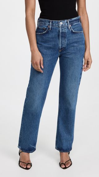 Agolde + Lana: Mid Rise Vintage Straight Jeans
