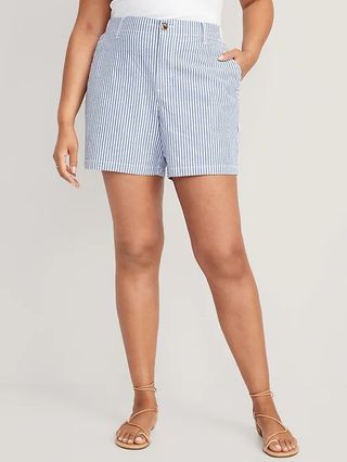 Old Navy + High-Waisted OGC Chino Seersucker Pull-On Shorts