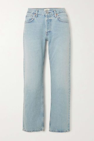 Citizens of Humanity + Neve Distressed Organic Straight-Leg Jeans