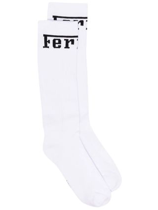 Ferrari + Logo-Knit Socks