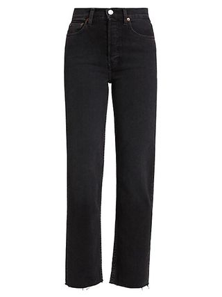 Re/Done + 70s Stove Pipe High-Rise Stretch Crop Jeans