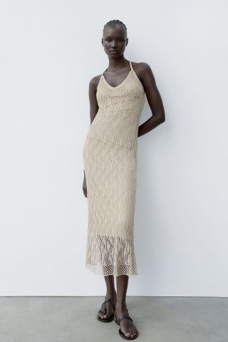 Zara + Knit Dress with Metallic Thread
