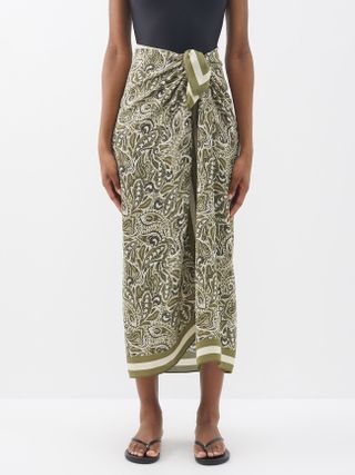 Matteau + Paisley-Print Organic-Silk Sarong