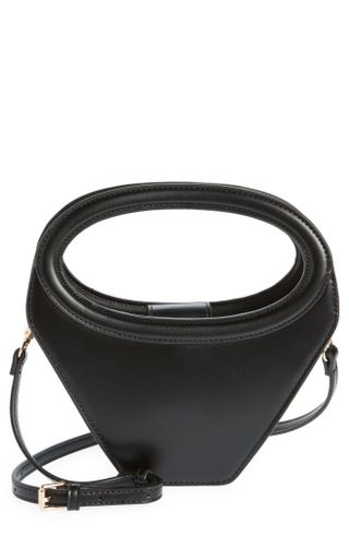 Topshop + Frankie Triangle Faux Leather Crossbody Bag