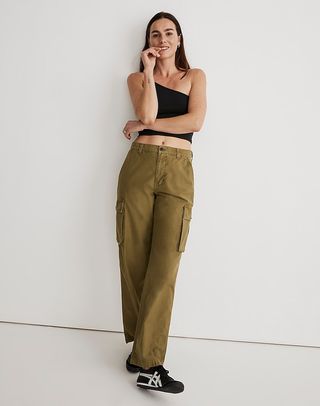 Madewell + Garment-Dyed Low-Slung Straight Cargo Pants