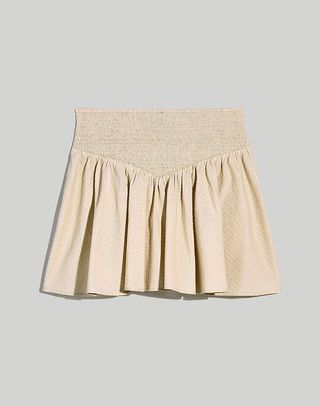 Madewell + Dobby Smocked Mini Skirt
