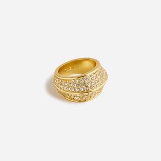 J.Crew + Angular Ring with Pavé Crystals