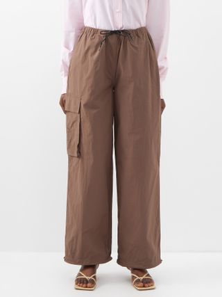 Saks Potts + Esther Wide-Leg Recycled-Fibre Cargo Trousers