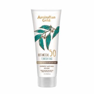Australian Gold + Botanical SPF 50 Tinted Face Sunscreen Lotion in Rich to Deep