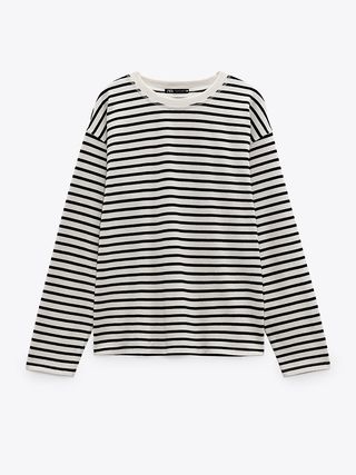 Zara + Oversize Striped T-Shirt