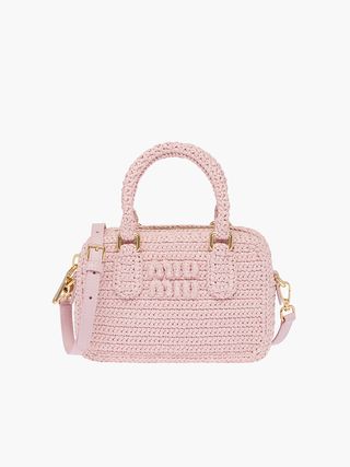 Miu Miu + Crochet Top-Handle Bag