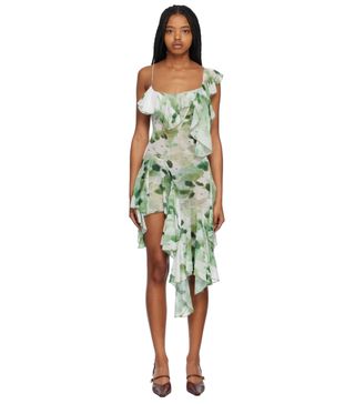 Yuhan Wang + Green Floral Minidress
