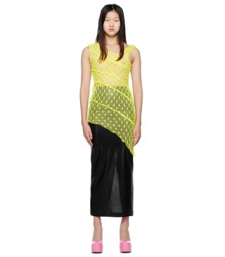 Kim Shui + Yellow Open Seam Minidress
