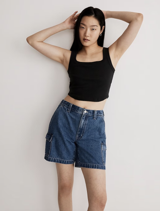 Madewell + The Tailored Crop Tank in Sleekhold