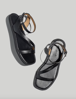 Madewell + The Mabel Asymmetric-Strap Sandals