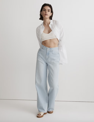Madewell + Super Wide-Leg Jeans in Lafontaine Wash