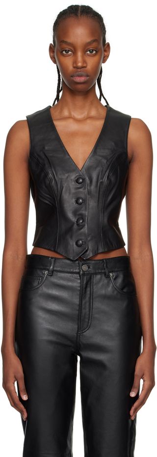 Reformation + Black Veda Edition Lisa Leather Vest